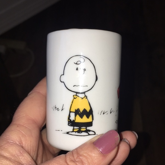 Vintage 1970s Votive Charles Schultz ceramic Made in USA - Picture 3 of 5